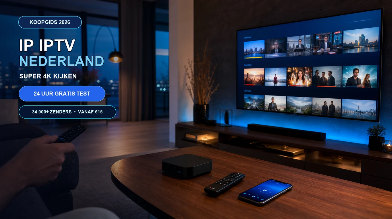 IP IPTV — Super 4K Koopgids met 24u Test 2026