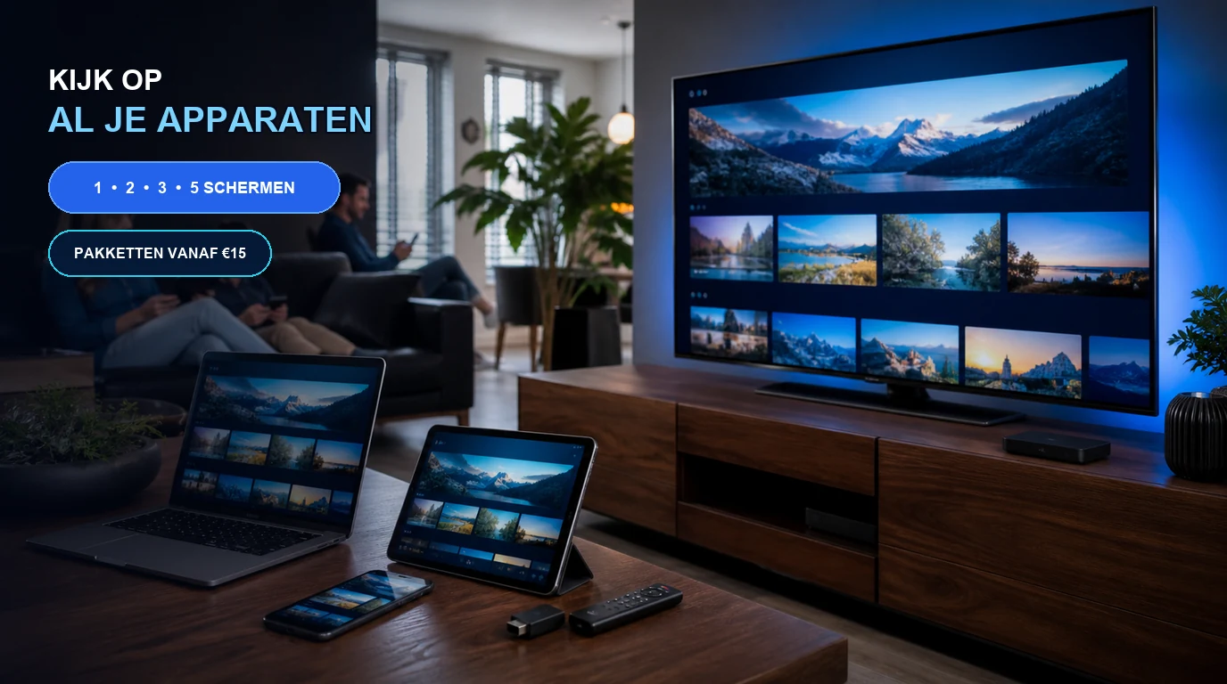 Nederlandse televisiedienst voor Smart TV telefoon tablet en IPTV box