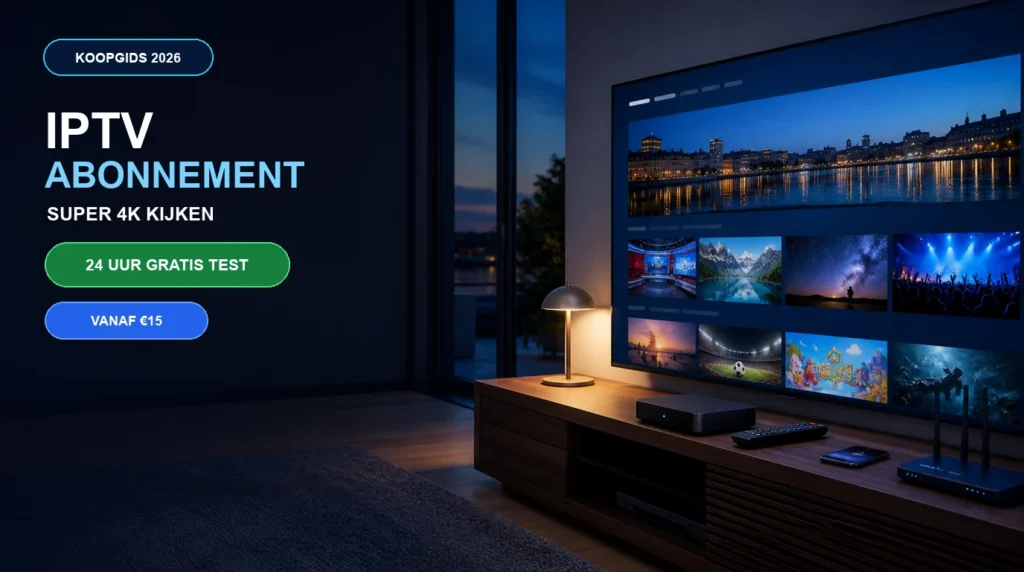 IPTV abonnement Nederland met 34.000+ zenders en 24 uur gratis test