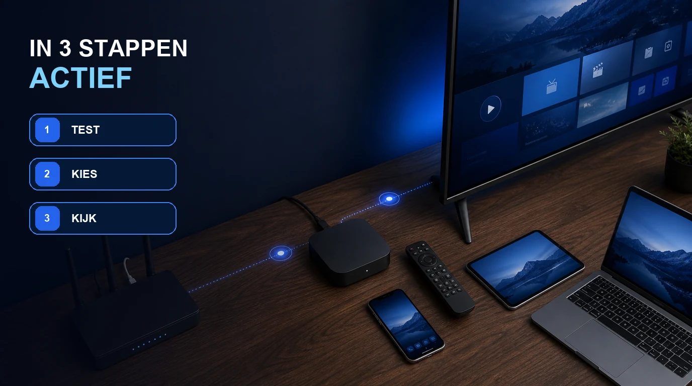 IPTV abonnement installeren op Smart TV telefoon box en computer