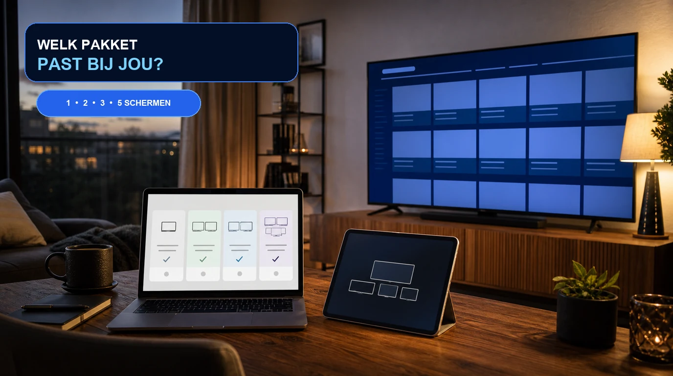 IPTV abonnement vergelijken voor één twee drie of vijf schermen