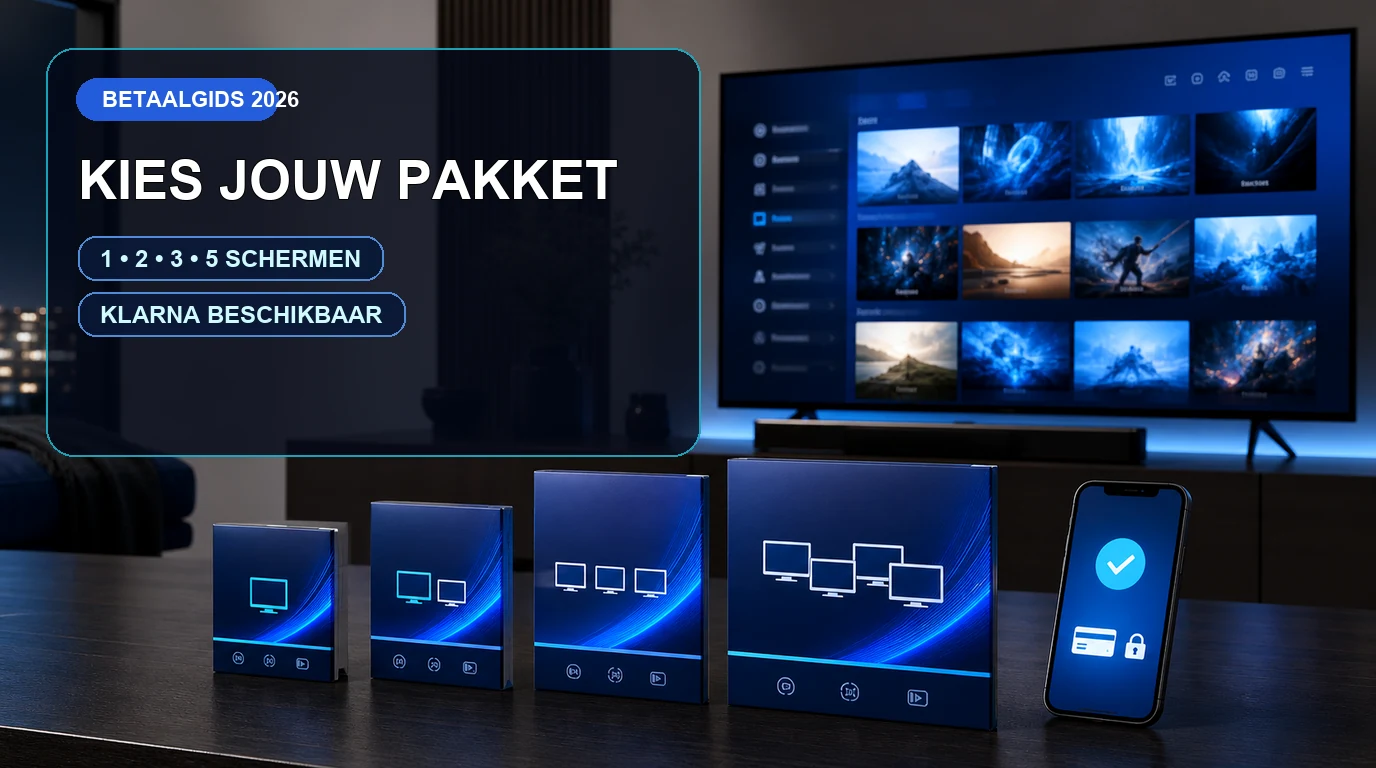 IPTV Klarna pakketten voor een tot vijf schermen