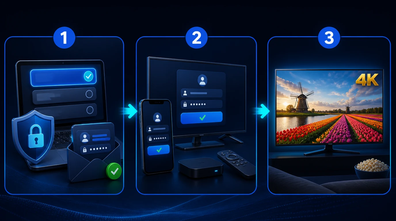 IPTV Nederland 4K installeren in drie eenvoudige stappen
