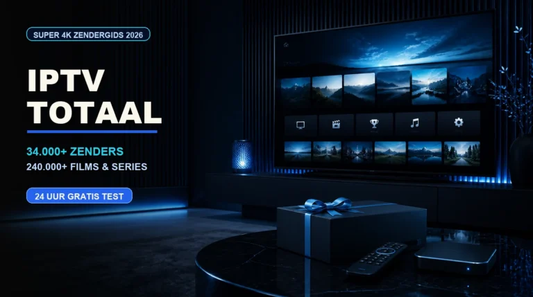 IPTV totaal Super 4K zendergids met 34.000+ zenders